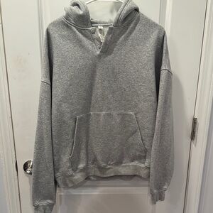 ALO Yoga Gray Pullover Hoodie Sweatshirt